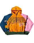 xMulti-Color Patch Work Hoodie (Rhinestones)